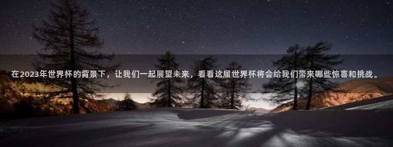 在2023年世界杯的背景下，让我们一起展望未来，看看这届世界